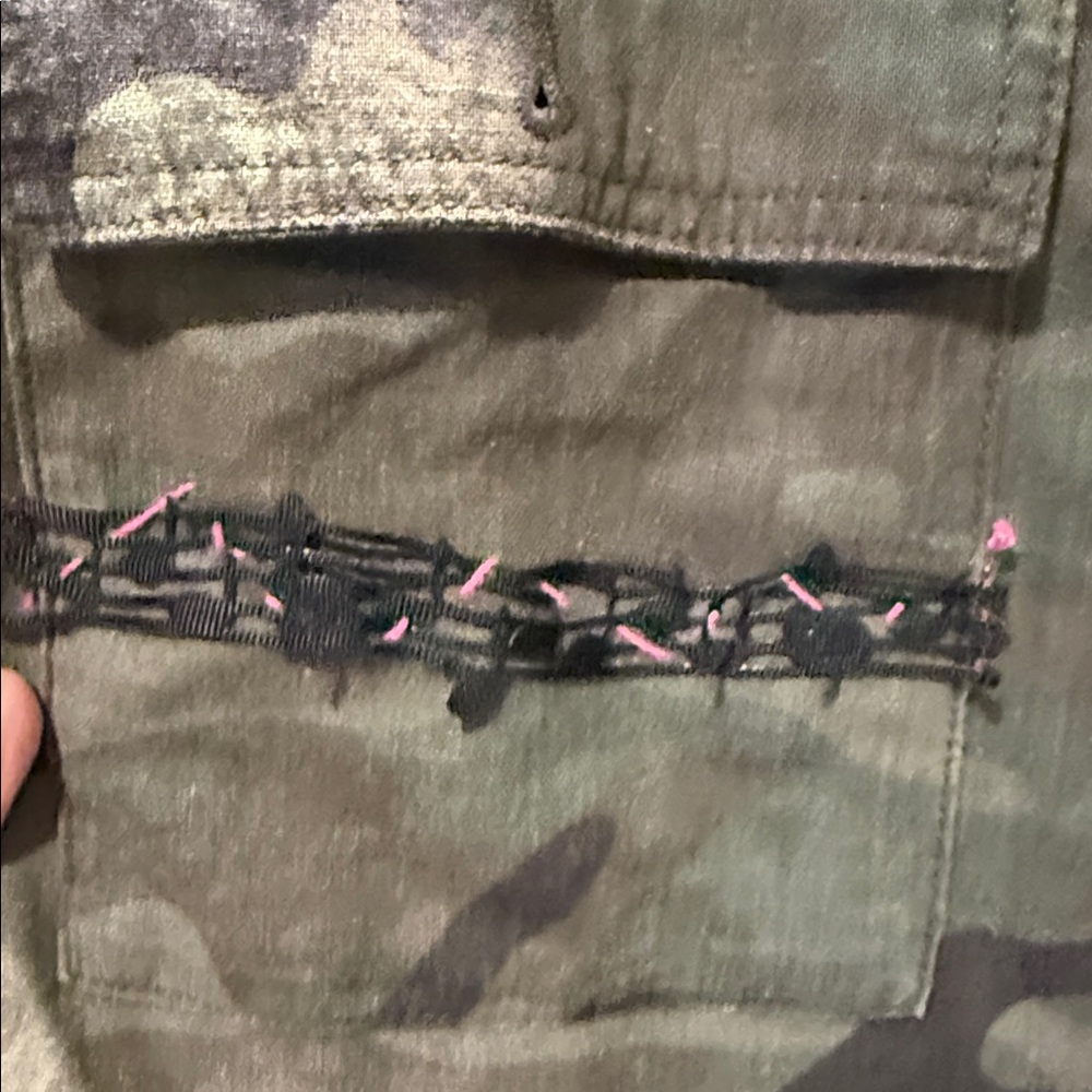 Camouflage Jacket with Butterfly Patch - image 4